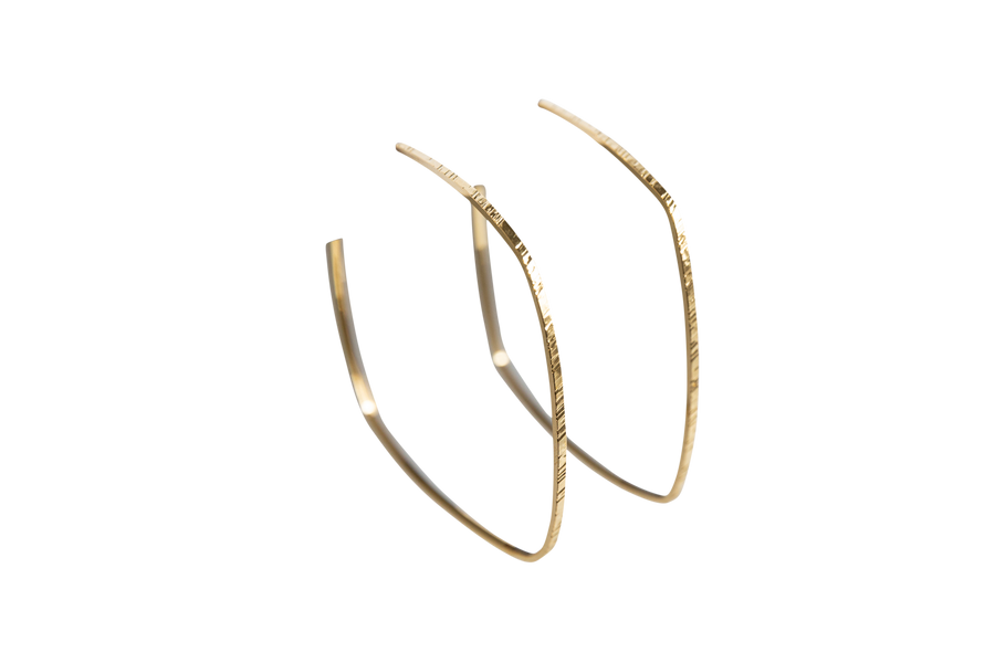 Square Hoops, Gold